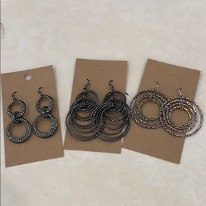 3 sets of earrings